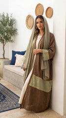 Two-Tone Linen Cardigan with Textured Details – Minimal Chic Layer