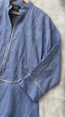Embroidered Linen Abaya