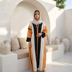 Mixed-Color Linen Cardigan full view | عرض كامل لـكارديجان كتان متعدد الألوان – view 8 | لقطة 8