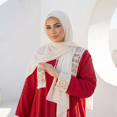 Linen Embroidered Abaya