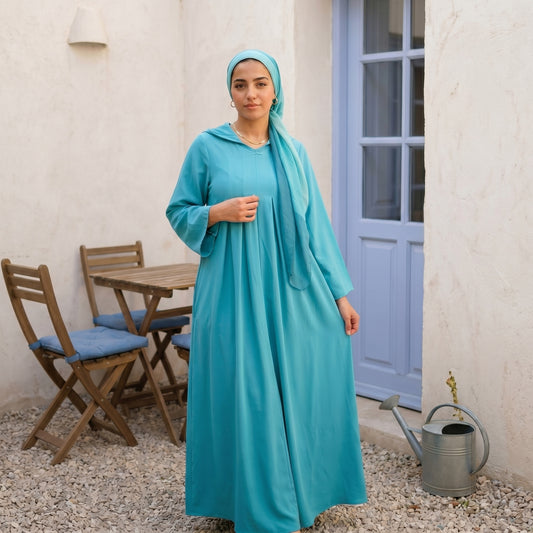 Cotton Vibran Hooded Dress