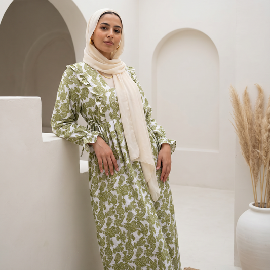 Linen Printed Dress