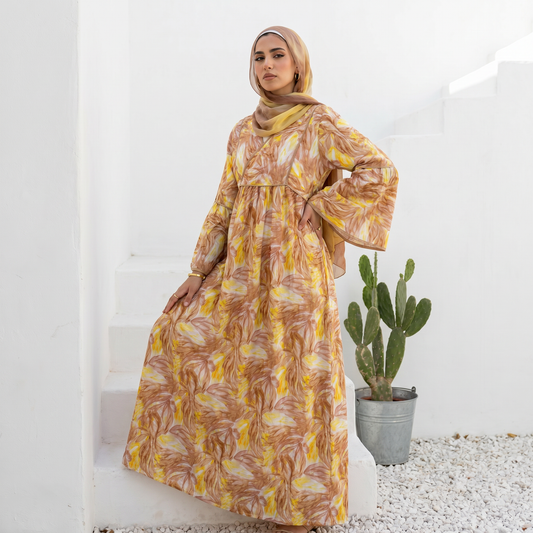 Printed Cotton Vibran Dress